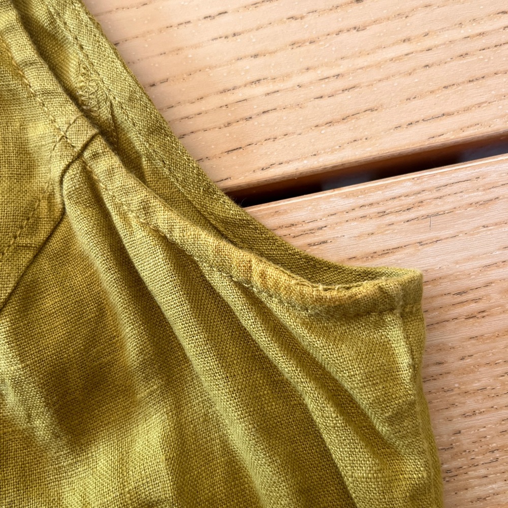 Button-Front Midi Dress in 100% Linen - Picture 9 of 10